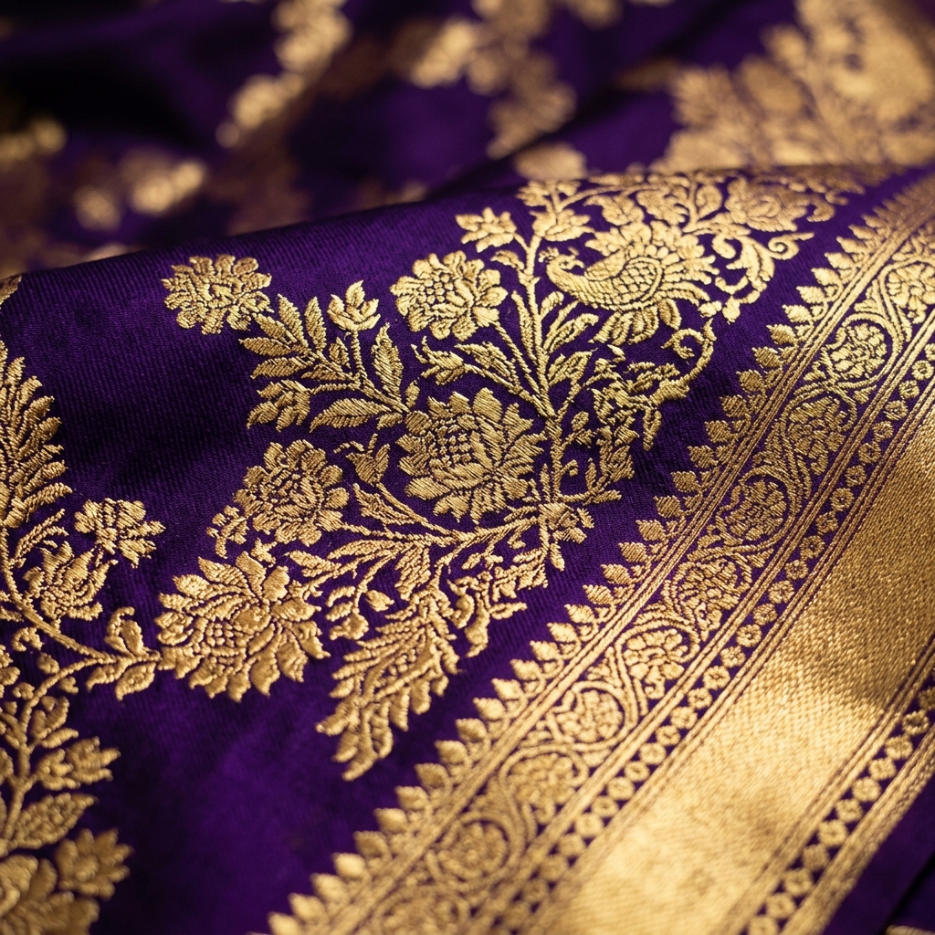 Kanchipuram Silk Fabric Detail - Rangam Saradha Silks